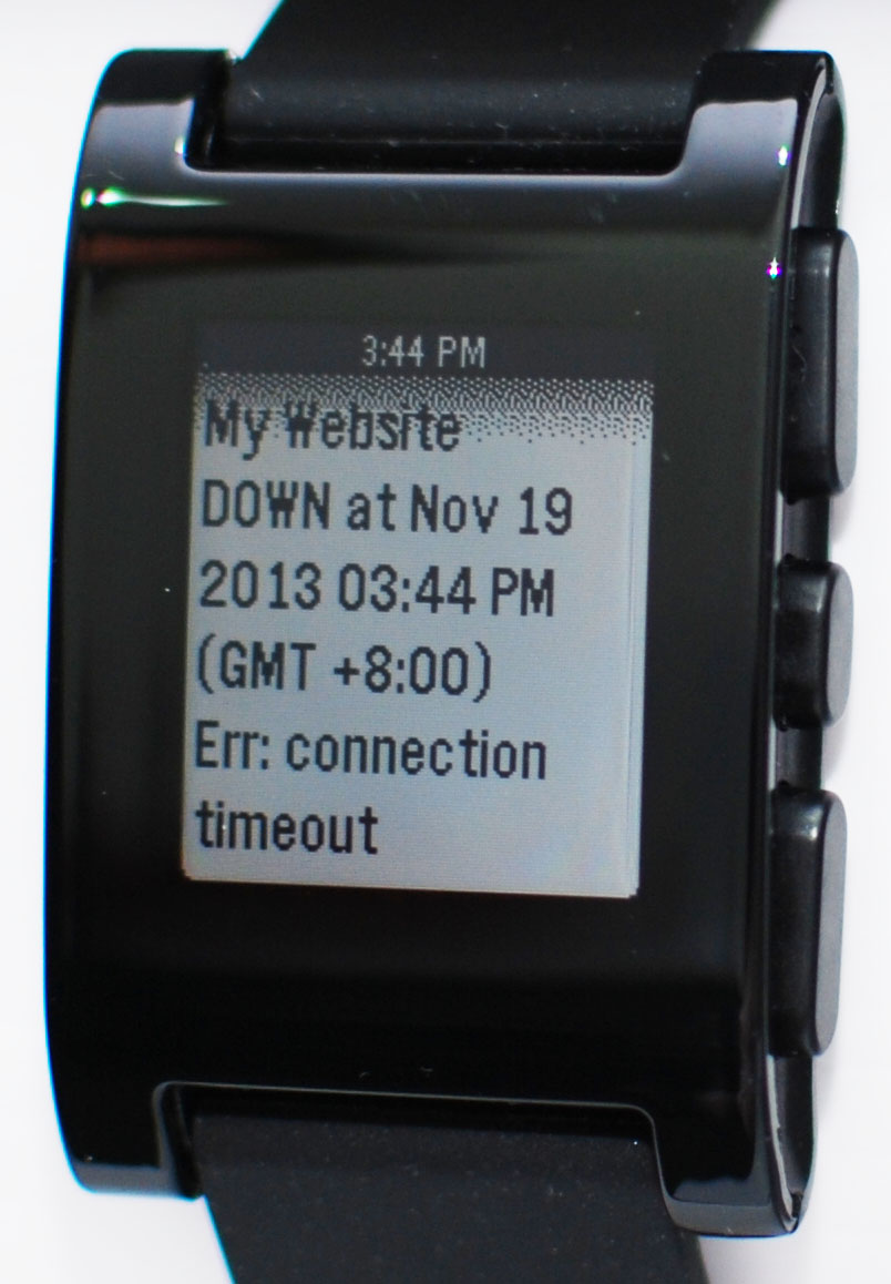 Pushover notificações em Pebble Relógio Inteligente